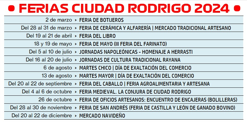 Un Mercado Navideño, y el traslado del Encuentro de Encajeras, novedades en las Ferias para 2024