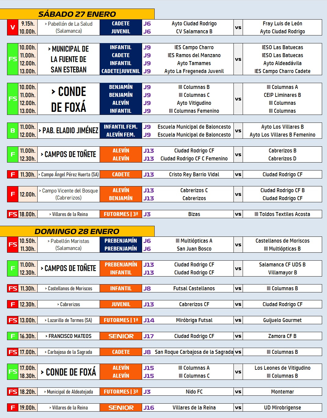 /AD 27-28 ENE/ El Ciudad Rodrigo recibe al único equipo que le ha derrotado