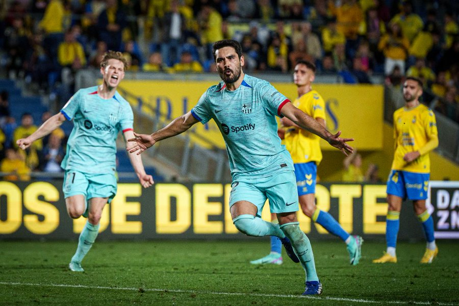 Un penalti de Gündogan en el añadido da el triunfo al Barça en Las Palmas con el debut de Vitor Roque (1-2)