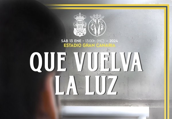 La UD Las Palmas se acuerda del apagón en el Unionistas - Villarreal en su cartel contra el Submarino Amarillo: Que vuelva la luz