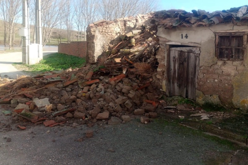 La borrasca Irene deja su huella en Peñaranda y comarca