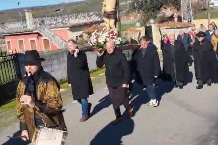 Los hermanos Maroto Salvador ejercen de mayordomos de San Sebastián en Cipérez