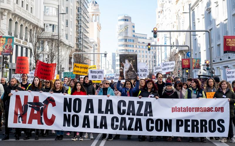 Salamanca se suma a la manifestación contra la caza con perros