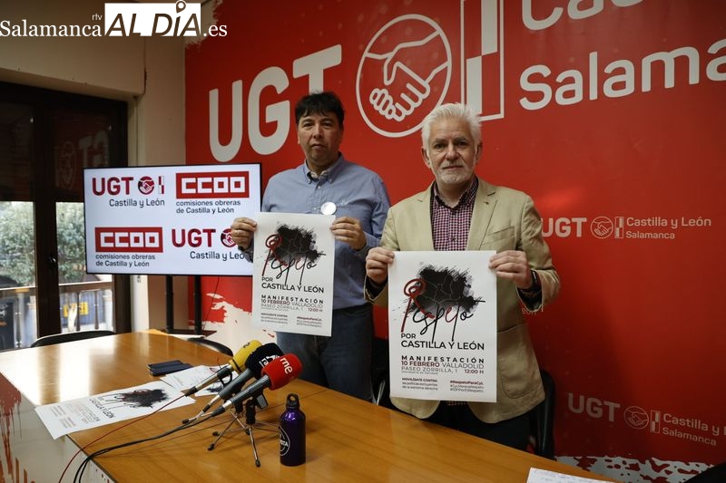 UGT y CCOO Salamanca se unen a la manifestación por las políticas excluyentes de la extrema derecha en Castilla y León