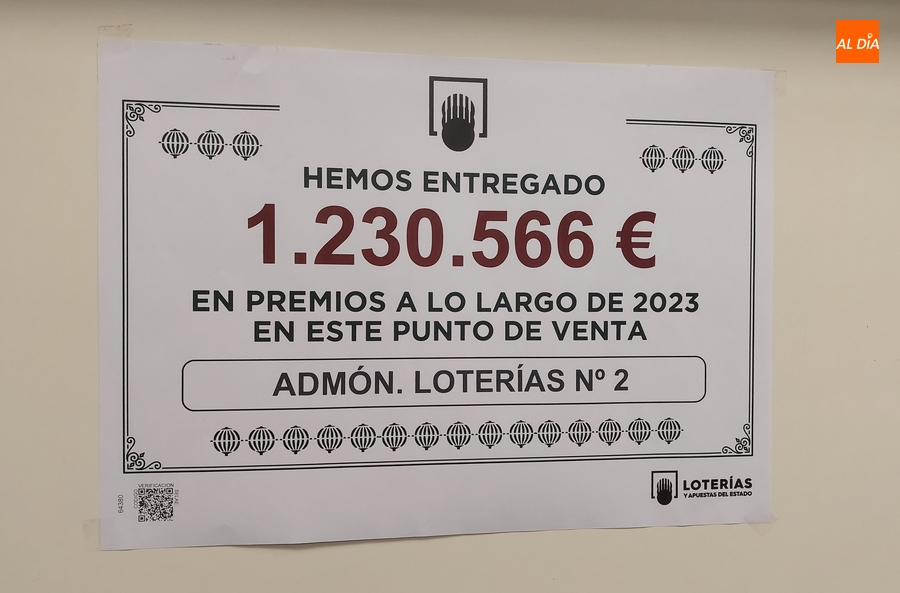La Administración de Loterías Nº2 repartió 1,2 millones de euros durante 2023