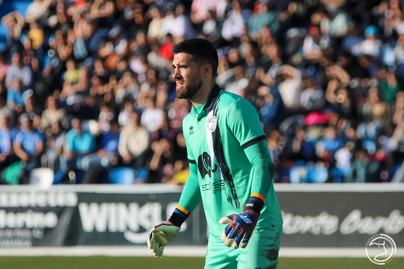 Cacharrón, portero de Unionistas, el Zamora de Primera Federación 