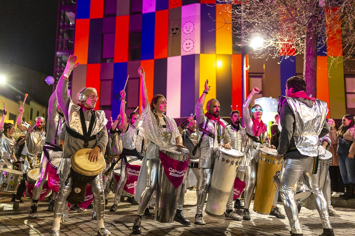 Blocco Charro, percusión afrobrasileña en el carnaval de los barrios de Salamanca