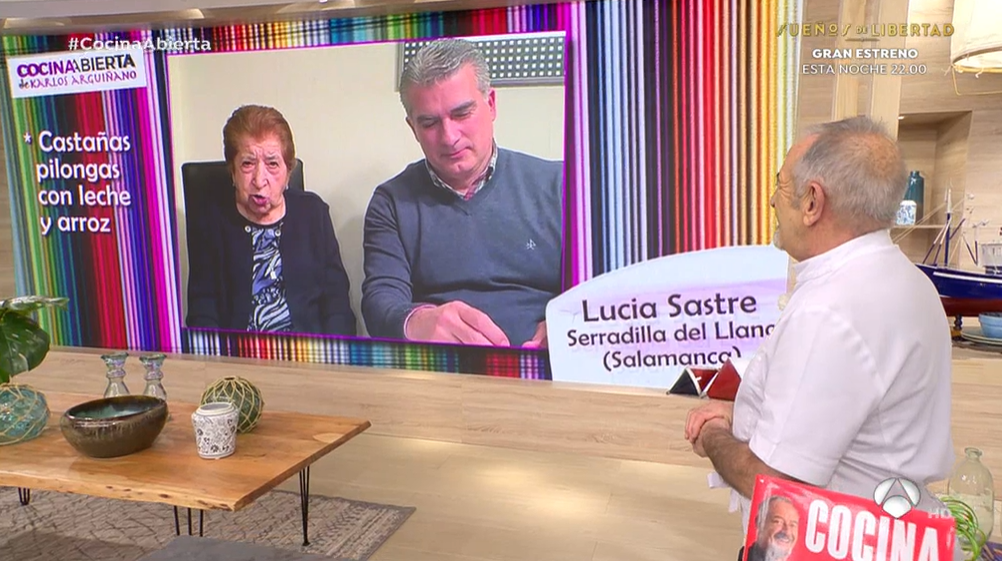 Karlos Arguiñano cocina en Antena 3 una receta enviada desde Serradilla del Llano