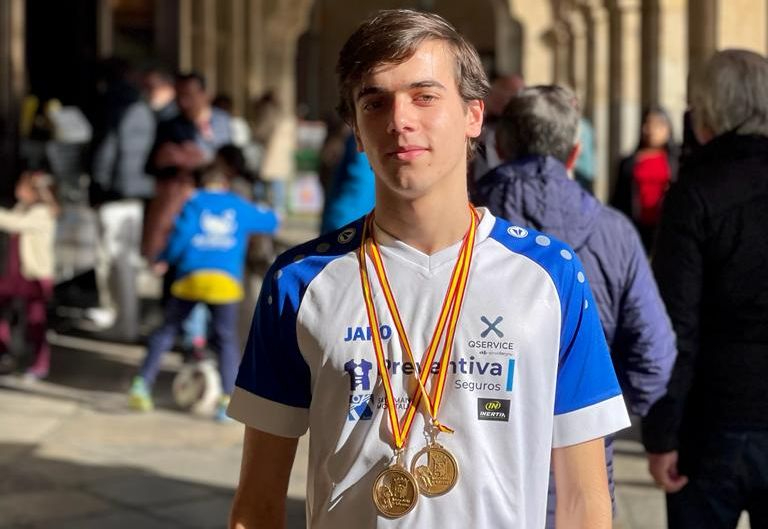 El salmantino con discapacidad visual que gana dos oros en el Provincial de atletismo