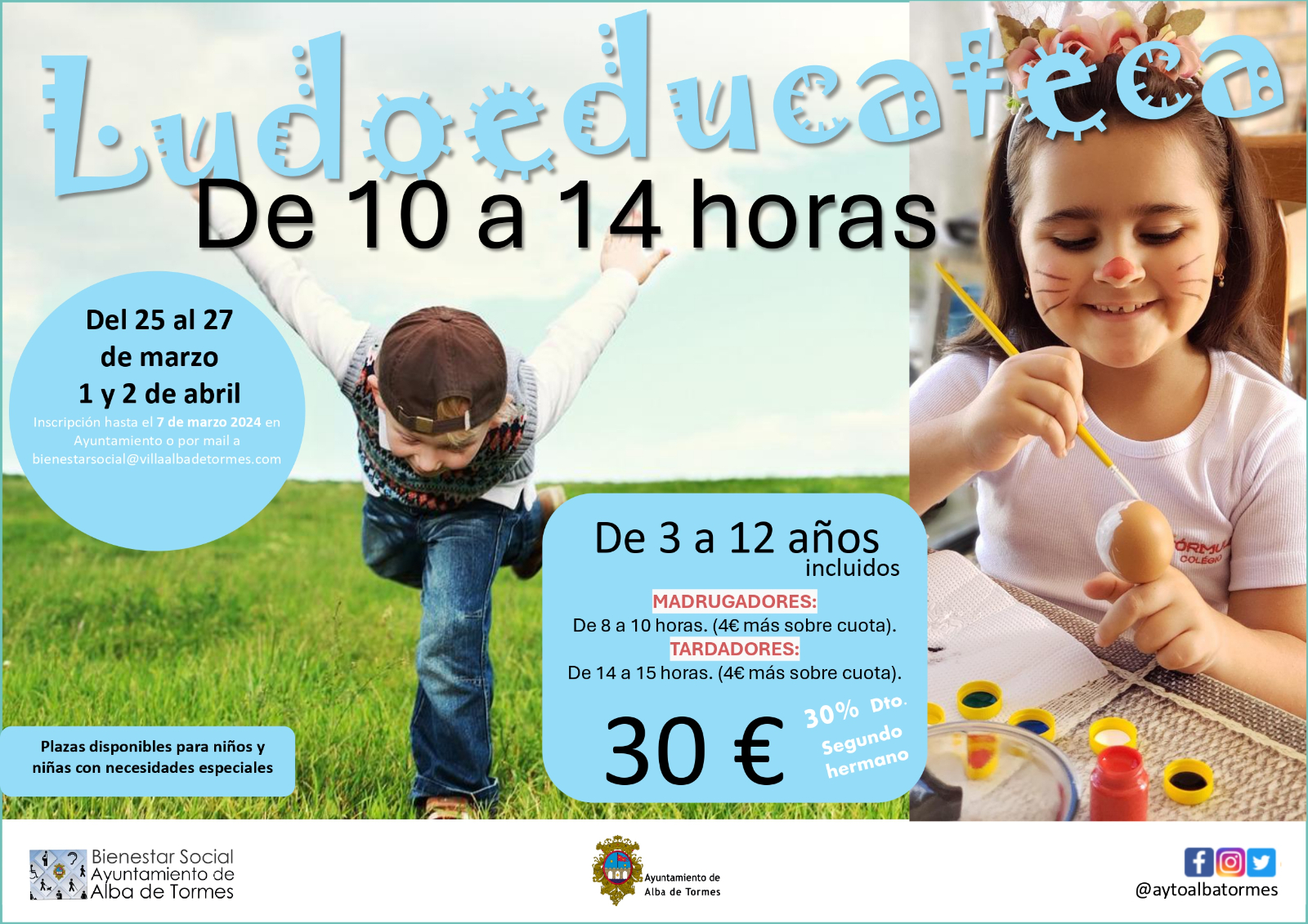 Abierto el plazo de inscripción para la Ludoeducateca en Semana Santa