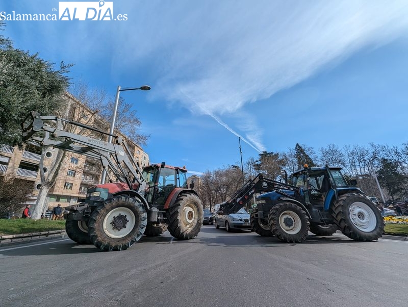 Unos 500 tractores participan en las protestas de Salamanca