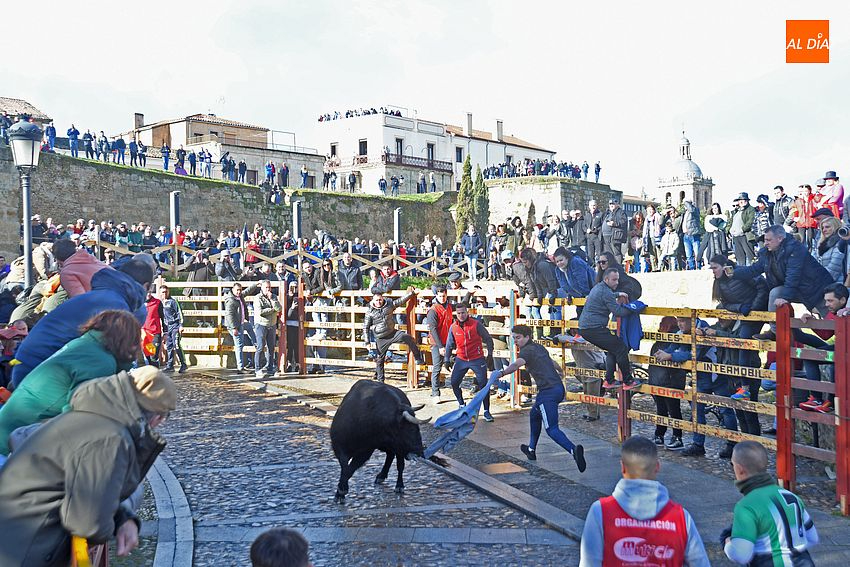 Un toro rebelde alarga casi una hora un encierro que dejó a un pamplonés corneado en el muslo