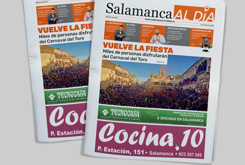 Este viernes repartimos el número de febrero del periódico de papel gratuito SALAMANCA AL DÍA