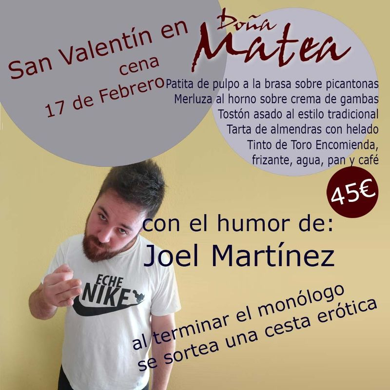 Humor y amor por San Valentín en el Restaurante Doña Matea