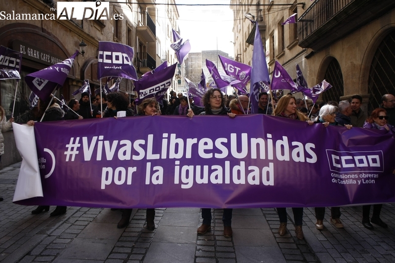 Vivas, libres y unidas por la igualdad: CCOO y UGT se movilizan por los derechos de las mujeres
