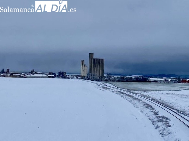 Una potente nevada sorprende a Peñaranda y comarca