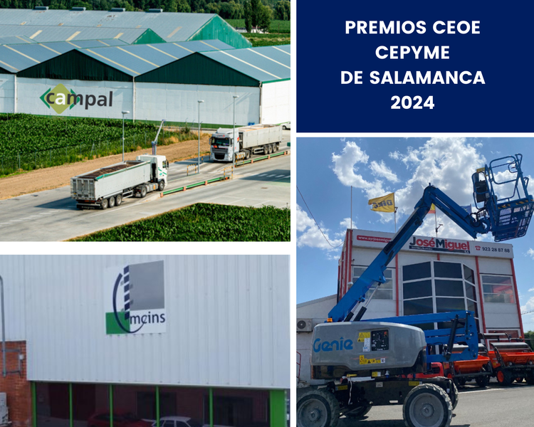 Las tres empresas salmantinas premiadas por CEOE CEPYME 