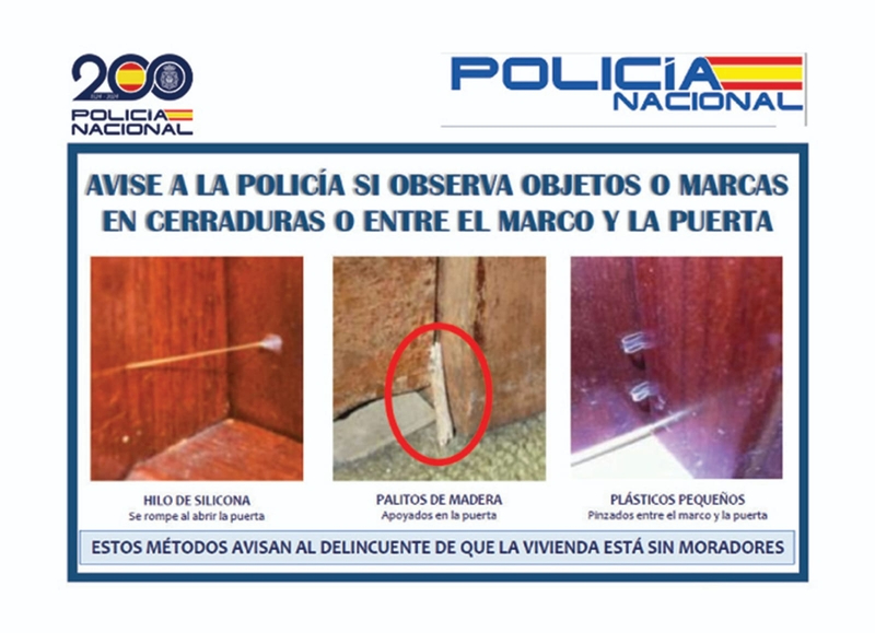 Consejos de la Policía Nacional para prevenir robos en domicilio 