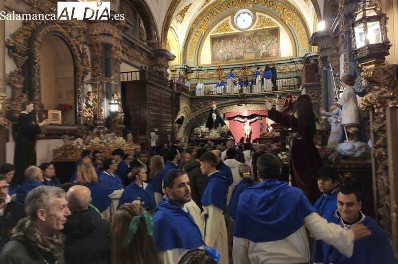La lluvia también frustra la procesión del Encuentro en Salamanca