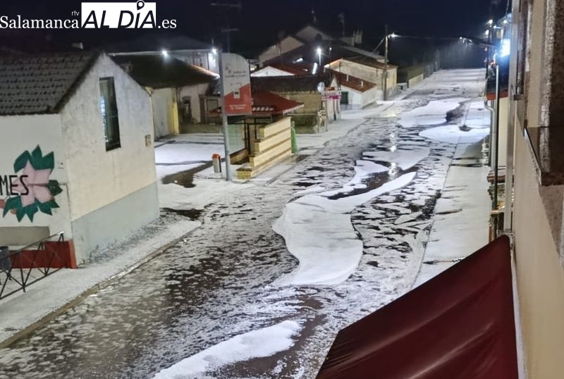 Efectos de la granizada en Sieteiglesias de Tormes