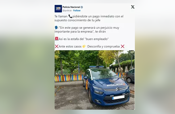 La Policía Nacional alerta de la nueva estafa que circula 