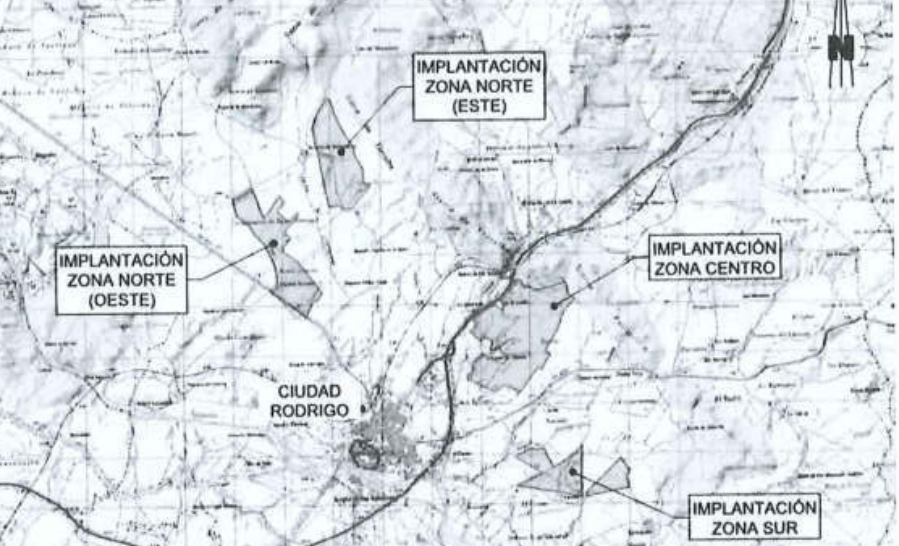 Una planta solar rodeará parte de Ciudad Rodrigo con 5 ‘islas’ que albergarán 8 campos de placas