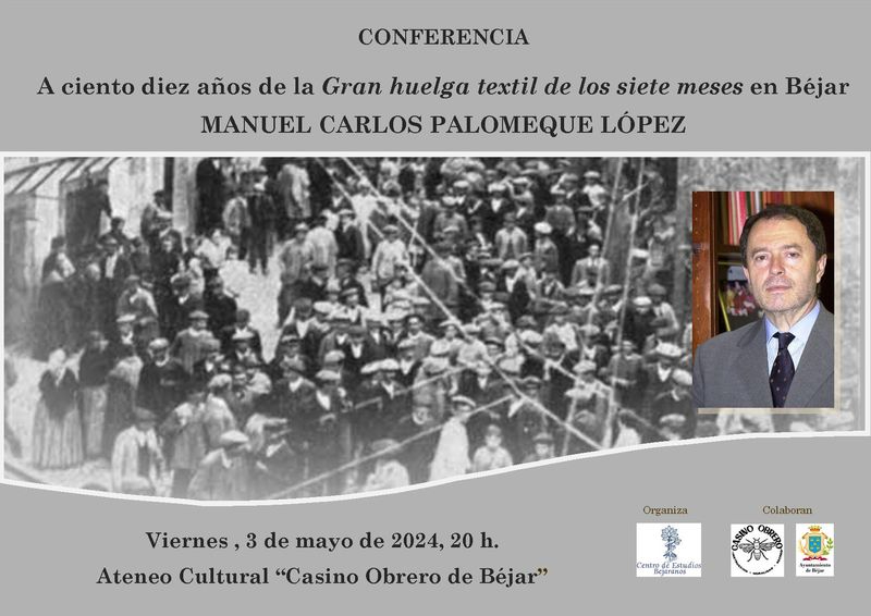 Conferencia sobre la Gran Huelga de los Siete Meses en Béjar