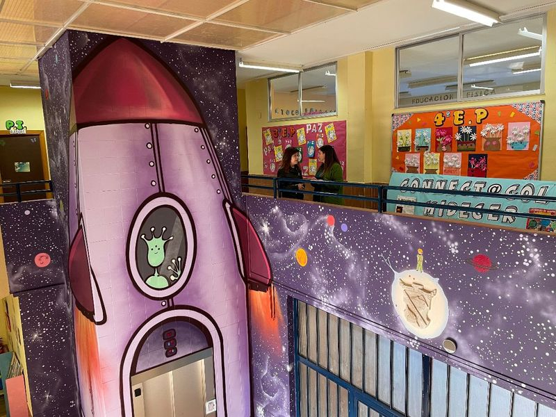 El colegio Miguel de Cervantes de Guijuelo renueva su imagen