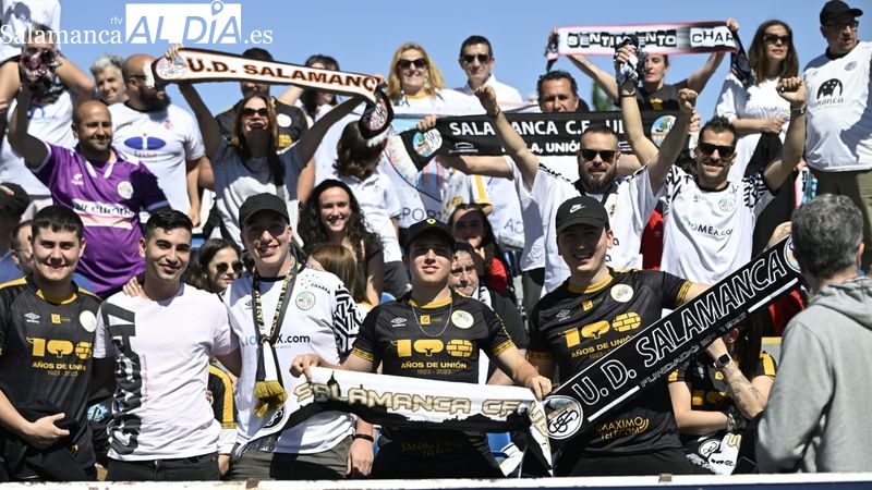 Desplazamiento masivo de la afición del Salamanca UDS a Tordesillas con más de 1.000 fieles en Las Salinas