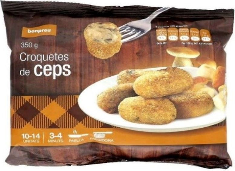 Alertan de la posible presencia de fragmentos de plástico en varias marcas de croquetas de setas congeladas