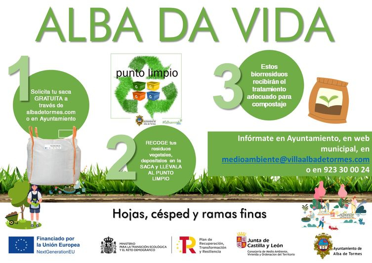 Inicio del servicio de sacas para el reciclaje de restos vegetales