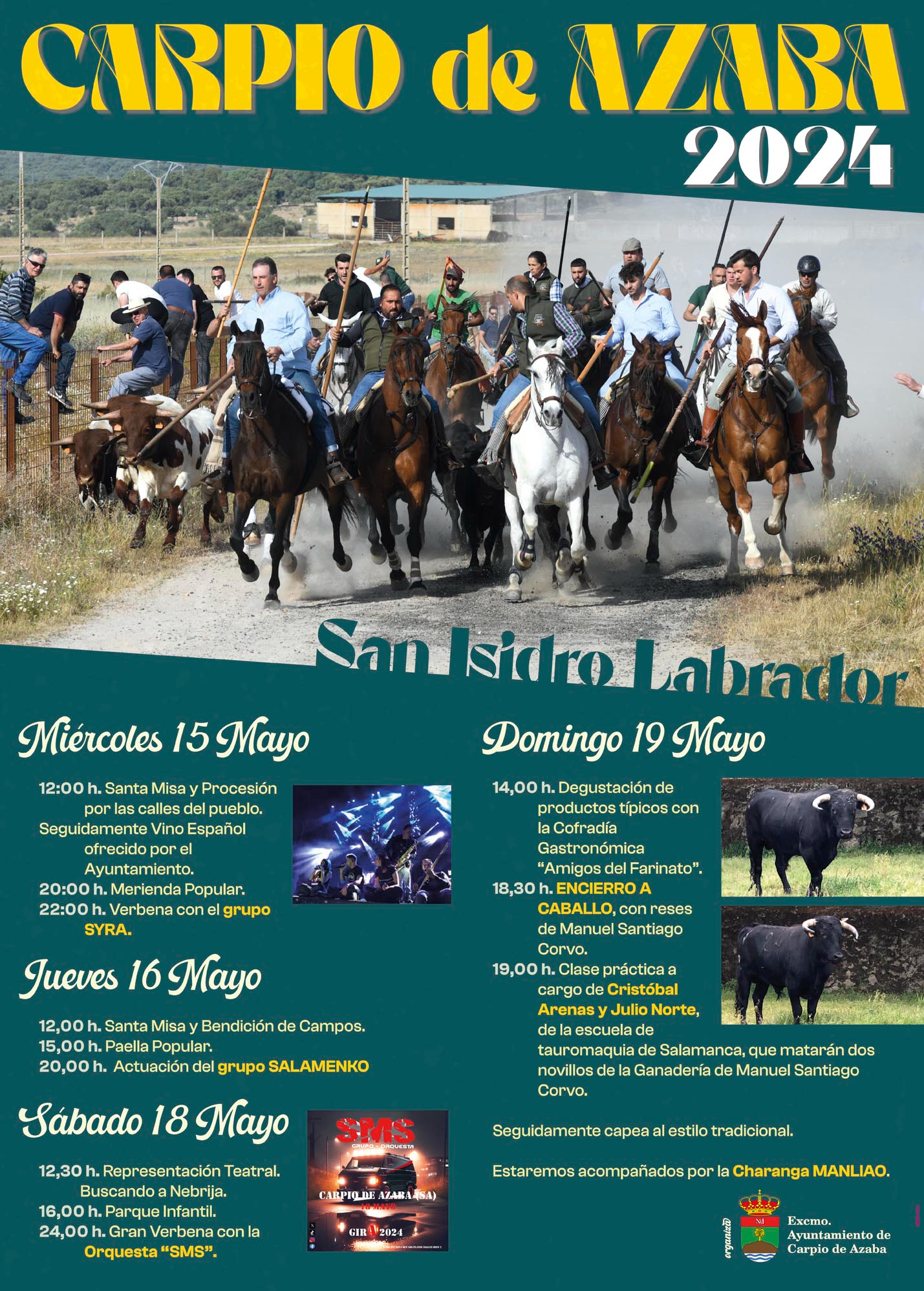 Cartel programa fiestas San Isidro 24 Carpio de Azaba