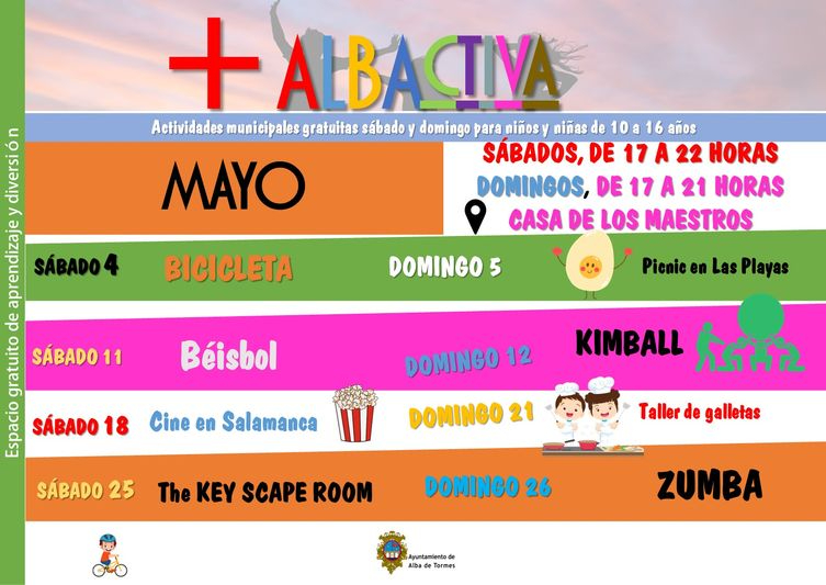 Alba Activa presenta su calendario para el mes de mayo