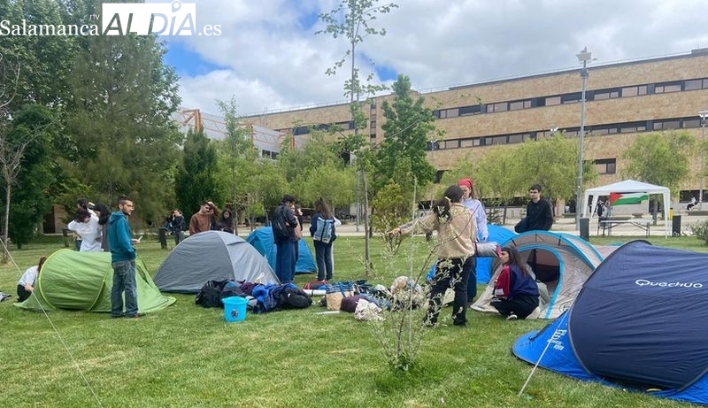 Podemos Salamanca apoya la acampada por Palestina en el Campus Unamuno