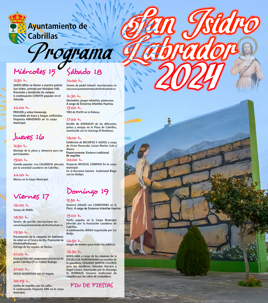 Cartel programa fiestas Cabrillas 24 San Isidro