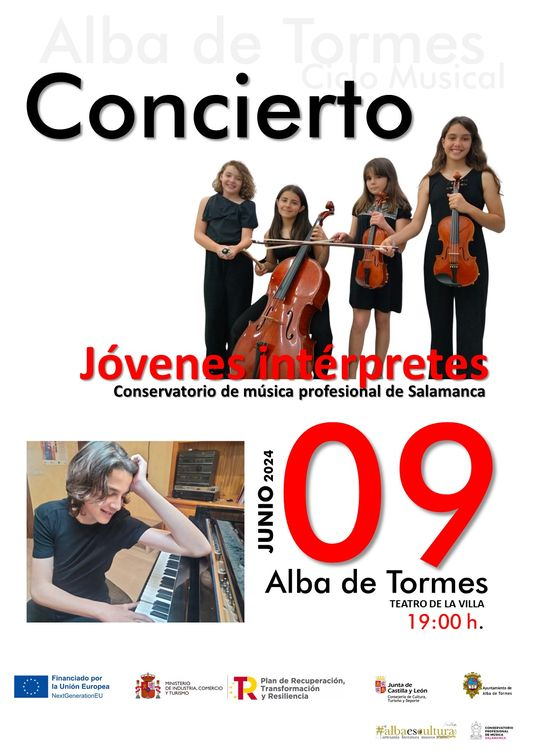 Alumnos del Conservatorio de Salamanca actúan este domingo en Alba