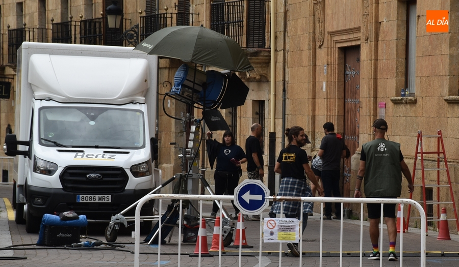 Nueva mañana de rodaje en el centro histórico con Hemingway como protagonista