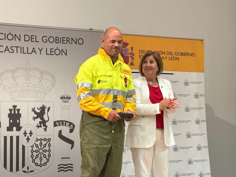 Distinguidas cinco personas por su actuación en el incendio de Monsagro