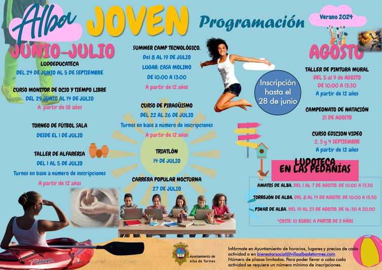 El Summer Camp Tecnológico y un curso de piragüismo,  grandes novedades del verano de ‘Alba Joven’ 