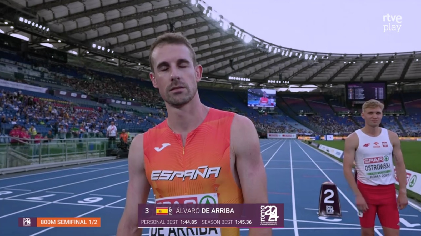 Álvaro de Arriba se mete en la final del 800 en el Europeo de Roma 