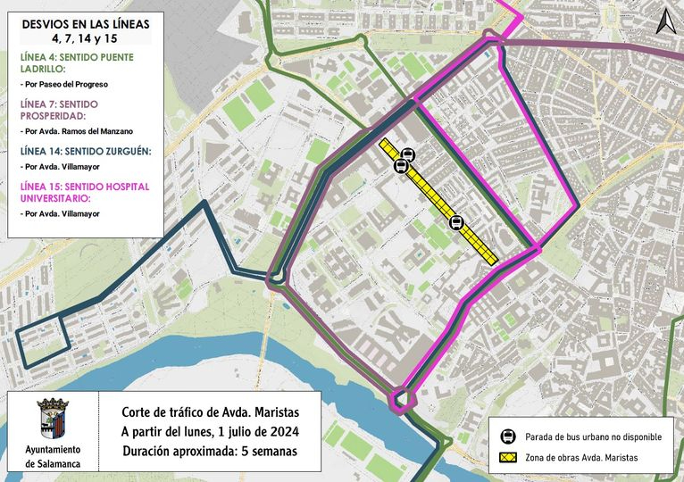 La avenida de Maristas estará cortada este lunes