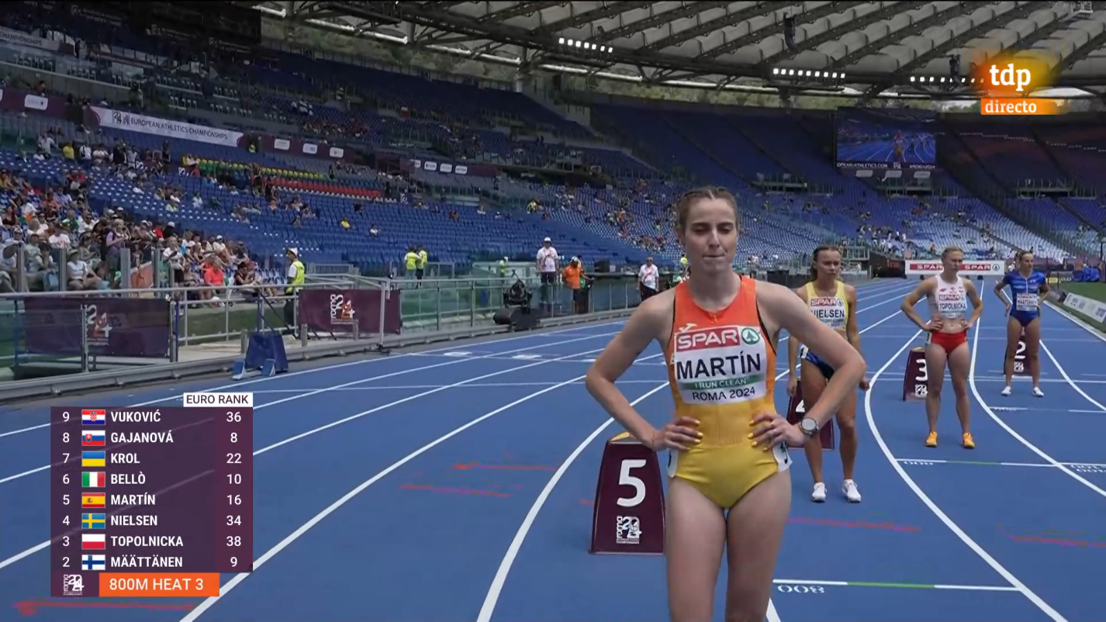 Lorena Martín también se despide del Europeo de Roma en primera ronda al no entrar en semis por tiempos
