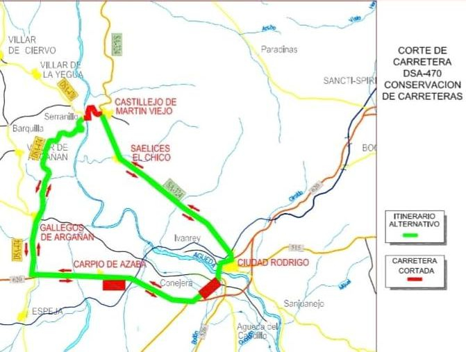 El Puente de Siega Verde estará cortado al tráfico por las mañanas entre el 22 y el 31 de julio