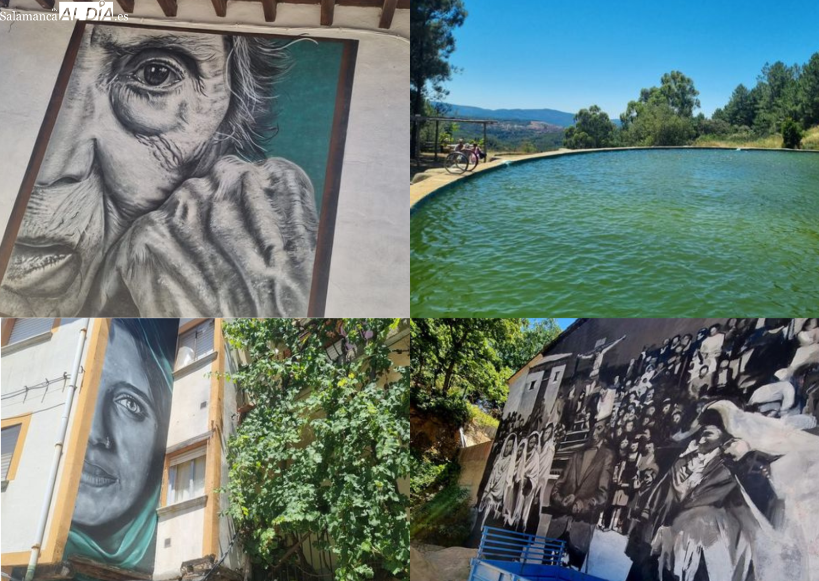 Garcibuey, piscina natural y arte urbano en plena Sierra de Francia 