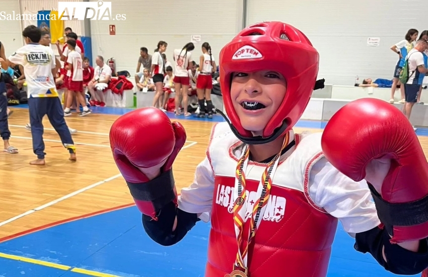 El joven salmantino Hugo Sierra García se proclama campeón de España de kickboxing en Guadalajara