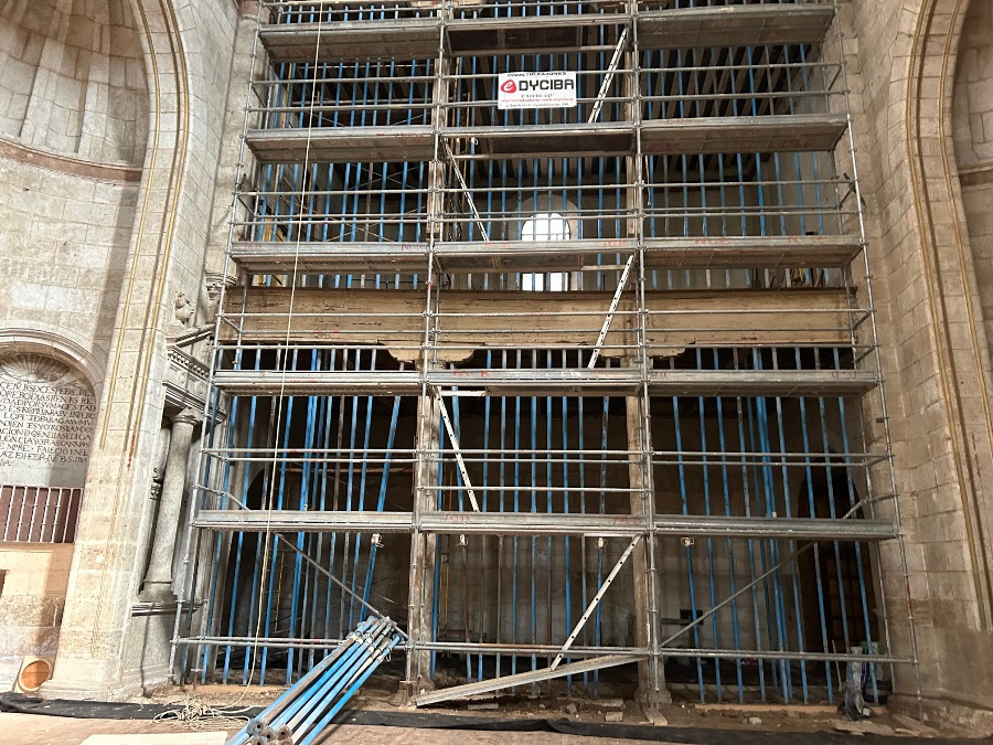 Prosiguen las obras de restauración de la bóveda de la Iglesia de San Agustín