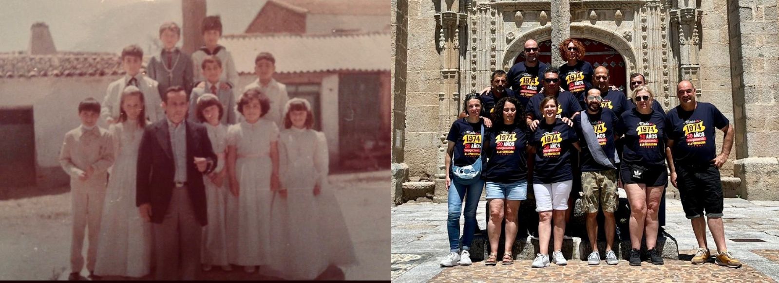 Recuerdos, emociones y celebraciones protagonizan la quedada de los Quintos de 1974 en Santiago de la Puebla