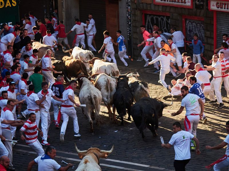 Seis heridos en el segundo encierro de San Fermín 2024