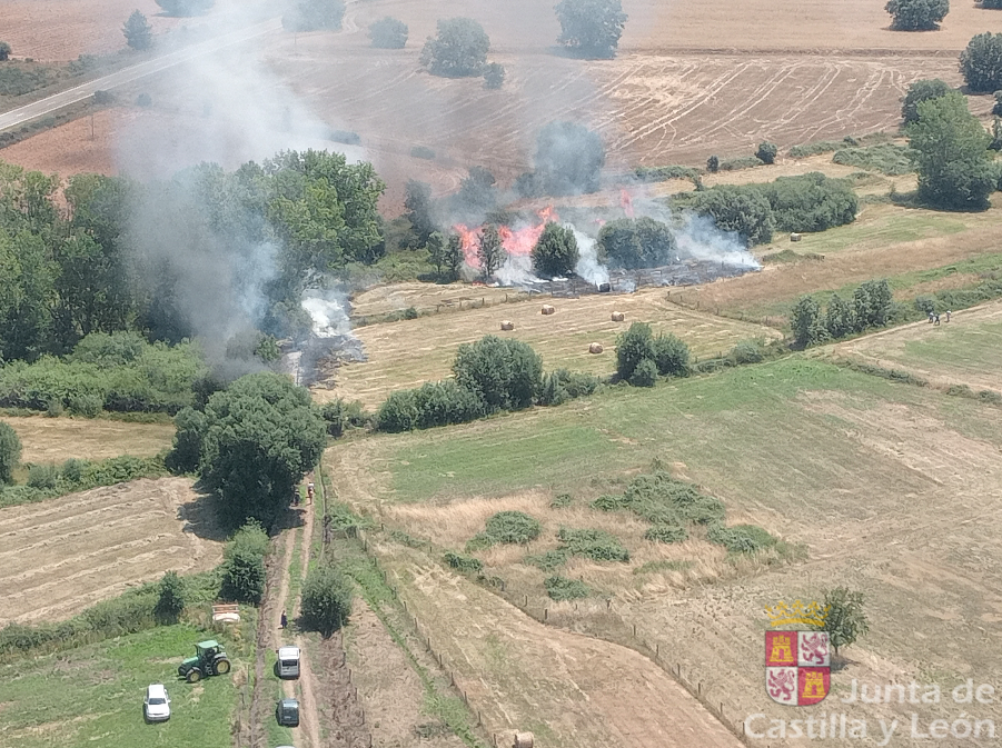 Un incendio forestal calcina una hectárea en Morasverdes
