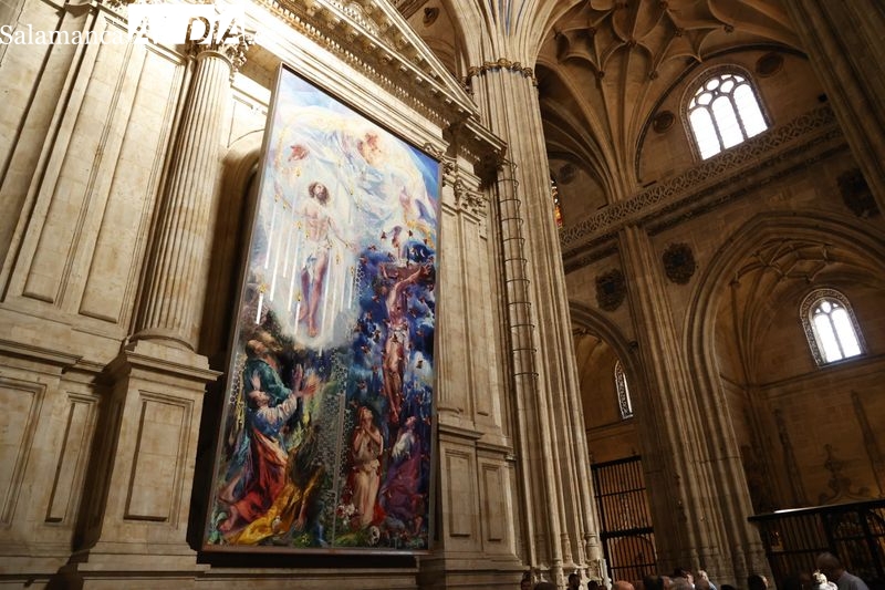 Inaugurado en la Catedral de Salamanca el gran cuadro de 8 metros de alto de Florencio Maíllo